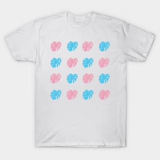 Monstera Deliciosa Leaves - Trans Pride T-Shirt